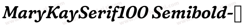 MaryKaySerif100 Semibold字体转换